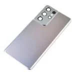 Back Cover with Camera Glass Lens and Adhesive Tape for Samsung Galaxy S21 Ultra 5G G998 (for SAMSUNG) - Phantom Silver