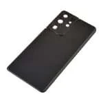 Back Cover with Camera Glass Lens and Adhesive Tape for Samsung Galaxy S21 Ultra 5G G998 (for SAMSUNG) - Phantom Black