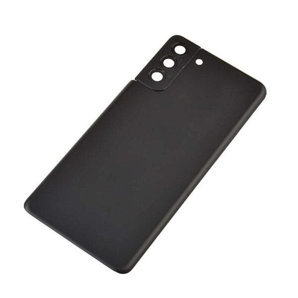 Back Cover with Camera Glass Lens and Adhesive Tape for Samsung Galaxy S21 Plus 5G G996 (for SAMSUNG) - Phantom Black