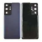 Back Cover with Camera Glass Lens and Adhesive Tape for Samsung Galaxy S21 Ultra 5G G998 (for SAMSUNG) - Phantom Navy