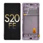 OLED Screen Digitizer Assembly with Frame for Samsung Galaxy S20 FE G780 (Service Pack) - Cloud Lavender