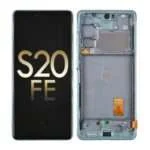 OLED Screen Digitizer Assembly with Frame for Samsung Galaxy S20 FE G780 (Service Pack) - Cloud Mint