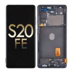 OLED Screen Digitizer Assembly with Frame for Samsung Galaxy S20 FE G780 (Service Pack) - Cloud Navy