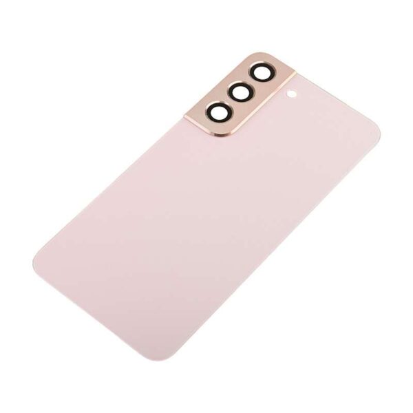 Back Cover with Camera Glass Lens and Adhesive Tape for Samsung Galaxy S22 5G S901 (for SAMSUNG) - Pink Gold