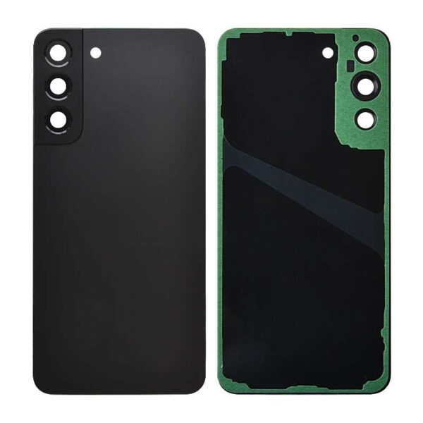 Back Cover with Camera Glass Lens and Adhesive Tape for Samsung Galaxy S22 5G S901 (for SAMSUNG) - Phantom Black