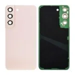 Back Cover with Camera Glass Lens and Adhesive Tape for Samsung Galaxy S22 5G S901 (for SAMSUNG) - Pink Gold