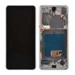 OLED Screen Digitizer Assembly with Frame for Samsung Galaxy S21 5G G991 (Premium) - Phantom White