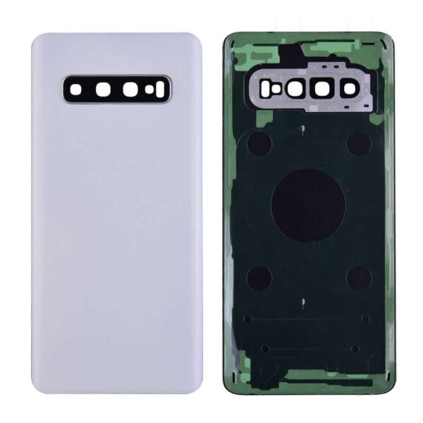 Back Cover with Camera Glass Lens and Adhesive Tape for Samsung Galaxy S10 G973(for SAMSUNG and Galaxy S10) - Ceramic White