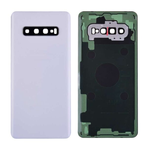 Back Cover with Camera Glass Lens and Adhesive Tape for Samsung Galaxy S10 Plus G975(for SAMSUNG and Galaxy S10+) - Prism White
