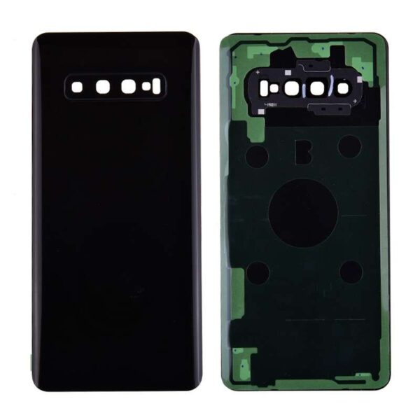 Back Cover with Camera Glass Lens and Adhesive Tape for Samsung Galaxy S10 Plus G975(for SAMSUNG and Galaxy S10+) - Ceramic Black