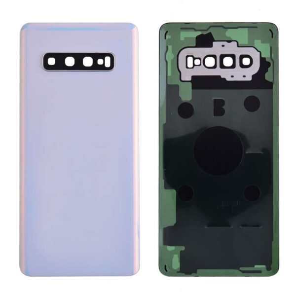 Back Cover with Camera Glass Lens and Adhesive Tape for Samsung Galaxy S10 Plus G975(for SAMSUNG and Galaxy S10+) - Ceramic White