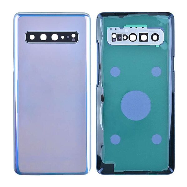 Back Cover with Camera Glass Lens and Adhesive Tape for Samsung Galaxy S10 5G G977(for SAMSUNG) - Silver