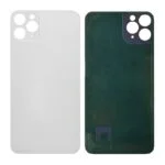 Back Glass Cover with Adhesive for iPhone 11 Pro Max - White(No Logo/ Big Hole)