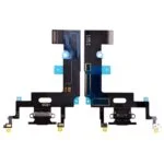 Charging Port with Flex Cable for iPhone XR (High Quality) - Black