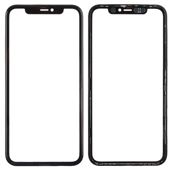 3 in 1 Front Screen Glass Lens with LCD Frame and OCA for iPhone 11 - Black