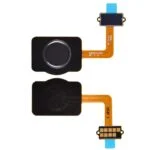 Home Button with Flex Cable,Connector and Fingerprint Scanner Sensor for LG Stylo 4 Q710,Stylo 4 Plus - Black