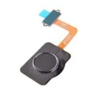 Home Button with Flex Cable,Connector and Fingerprint Scanner Sensor for LG Stylo 4 Q710,Stylo 4 Plus - Black