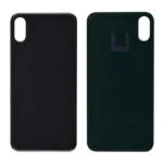 Back Glass Cover with Adhesive for iPhone XS - Black(No Logo/ Big Hole)