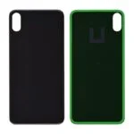 Back Glass Cover with Adhesive for iPhone XS Max - Black(No Logo/ Big Hole)