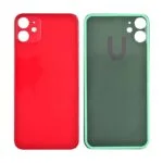 Back Glass Cover with Adhesive for iPhone 11 - Red(No Logo/ Big Hole)