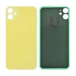 Back Glass Cover with Adhesive for iPhone 11 - Yellow(No Logo/ Big Hole