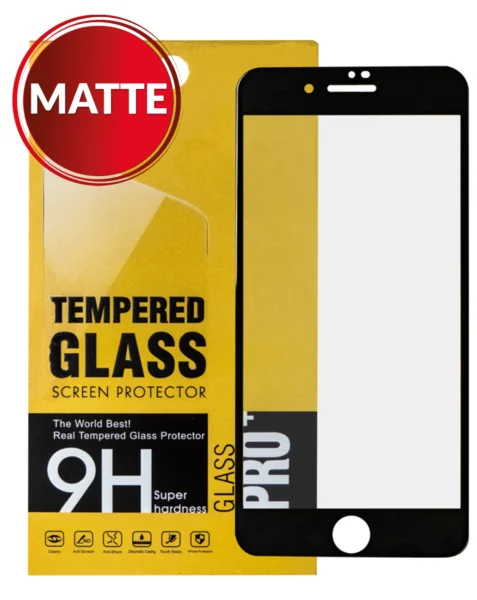 iPhone SE (2020) / 8 / 7 Matte Tempered Glass (2.5D / 1pcs) (BLACK)