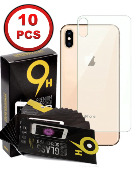 iPhone XS / X Back Tempered Glass (2.5D/10 Pcs)