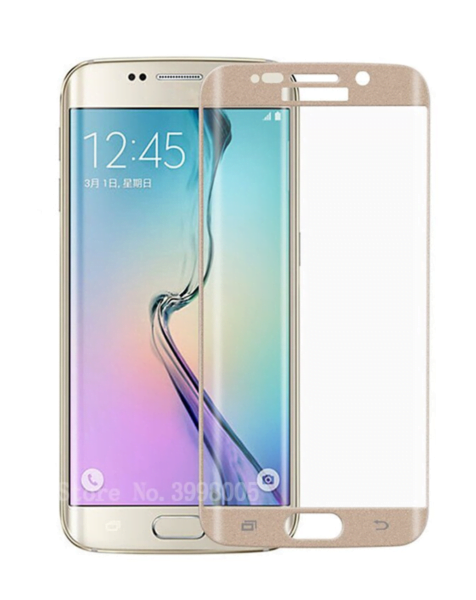 Galaxy S6 Edge Tempered Glass (GOLD) (Case Friendly/2.5D Curved/1 Pcs)