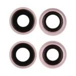 Rear Camera Glass Lens and Cover Bezel Ring for iPhone 13/ 13 Mini (2 Pcs/set) - Pink