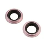 Rear Camera Glass Lens and Cover Bezel Ring for iPhone 13/ 13 Mini (2 Pcs/set) - Pink