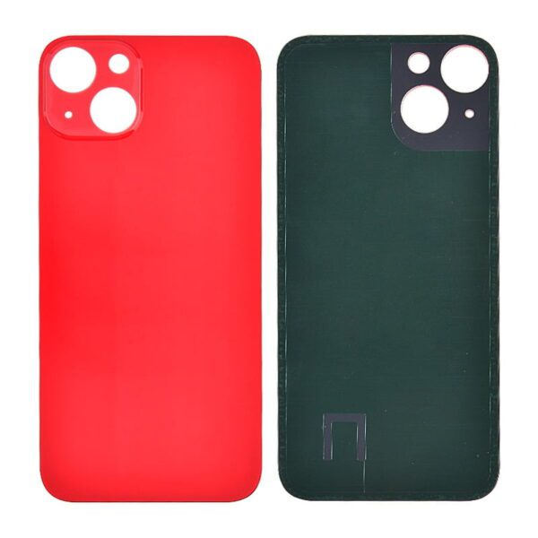 Back Glass Cover with Adhesive for iPhone 13 - Red(No Logo/ Big Hole)
