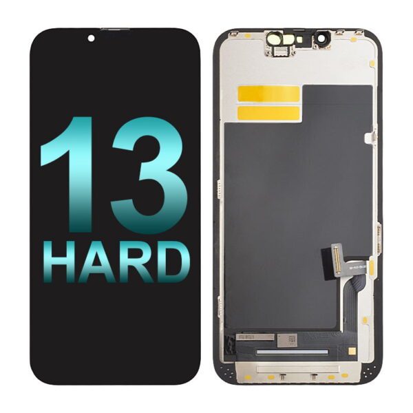 Premium Hard OLED Screen Digitizer Assembly With Frame for iPhone 13 (Aftermarket Plus) - Black