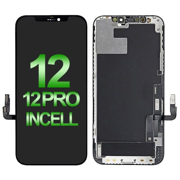 LCD Screen Digitizer Assembly With Frame for iPhone 12/ 12 Pro (RJ Incell/ Aftermarket Plus) - Black